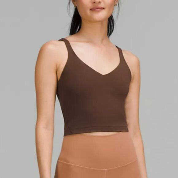 LULULEMON ALIGN Tank Top  Cropped JAVA Brown Coffee NWT 6 NULU Gorgeous! - Picture 3 of 5